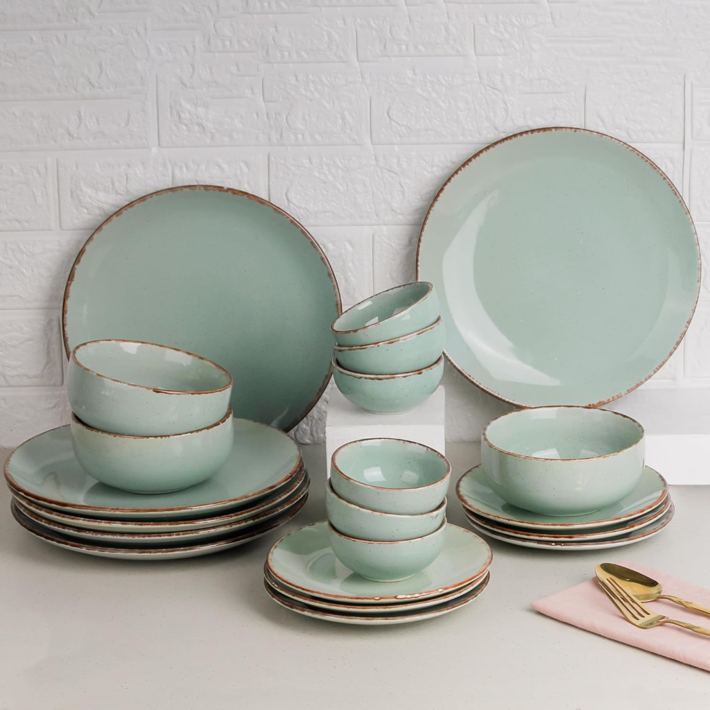 Mint Marble Gloss Dinner Set
